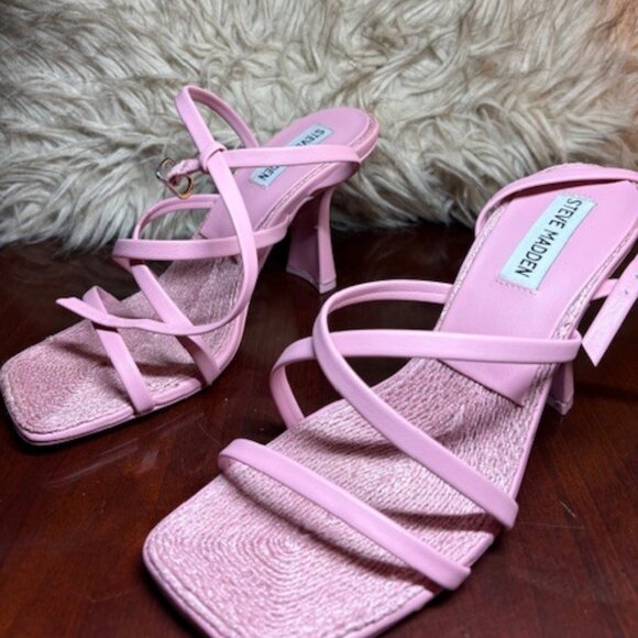 Steve Madden Pink Women's Blessing Heeled Sandal, Size 7.5 - Picture 1 of 3